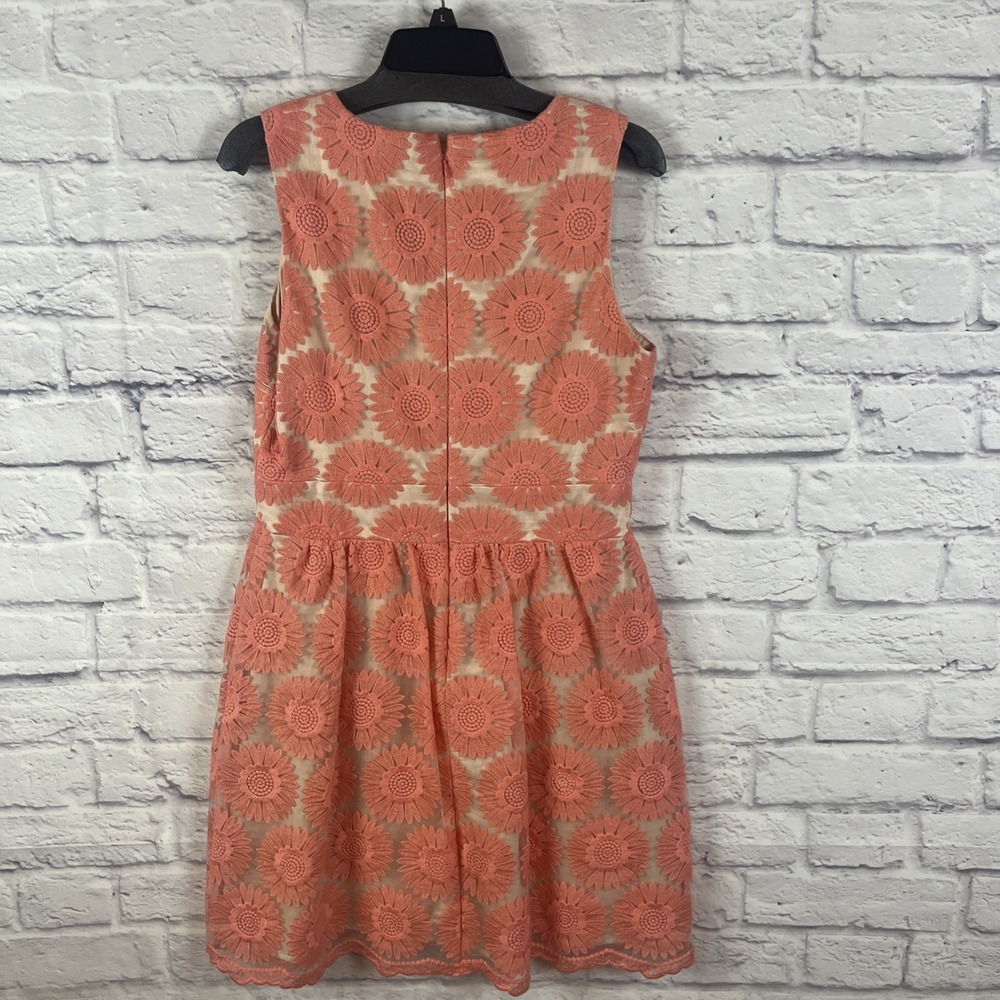 Renee Derhy Cottage Core Fairy Core  Feminine Retr Floral Overlay Party Dress L - Picture 8 of 12